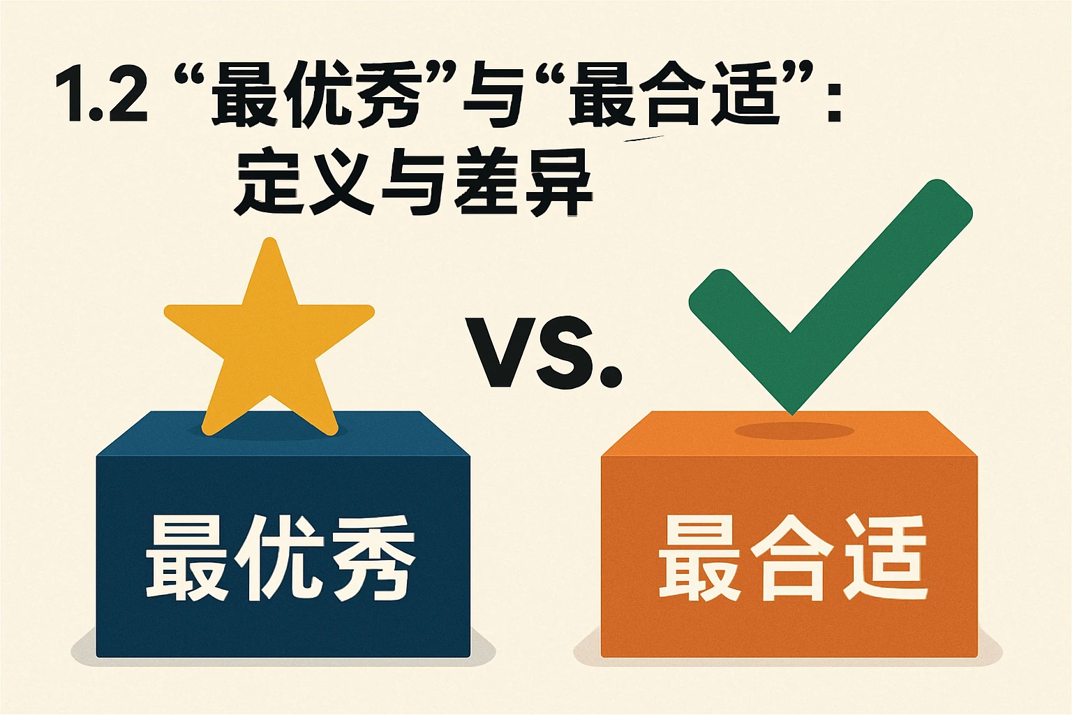 1.2 “最优秀”与“最合适”：定义与差异