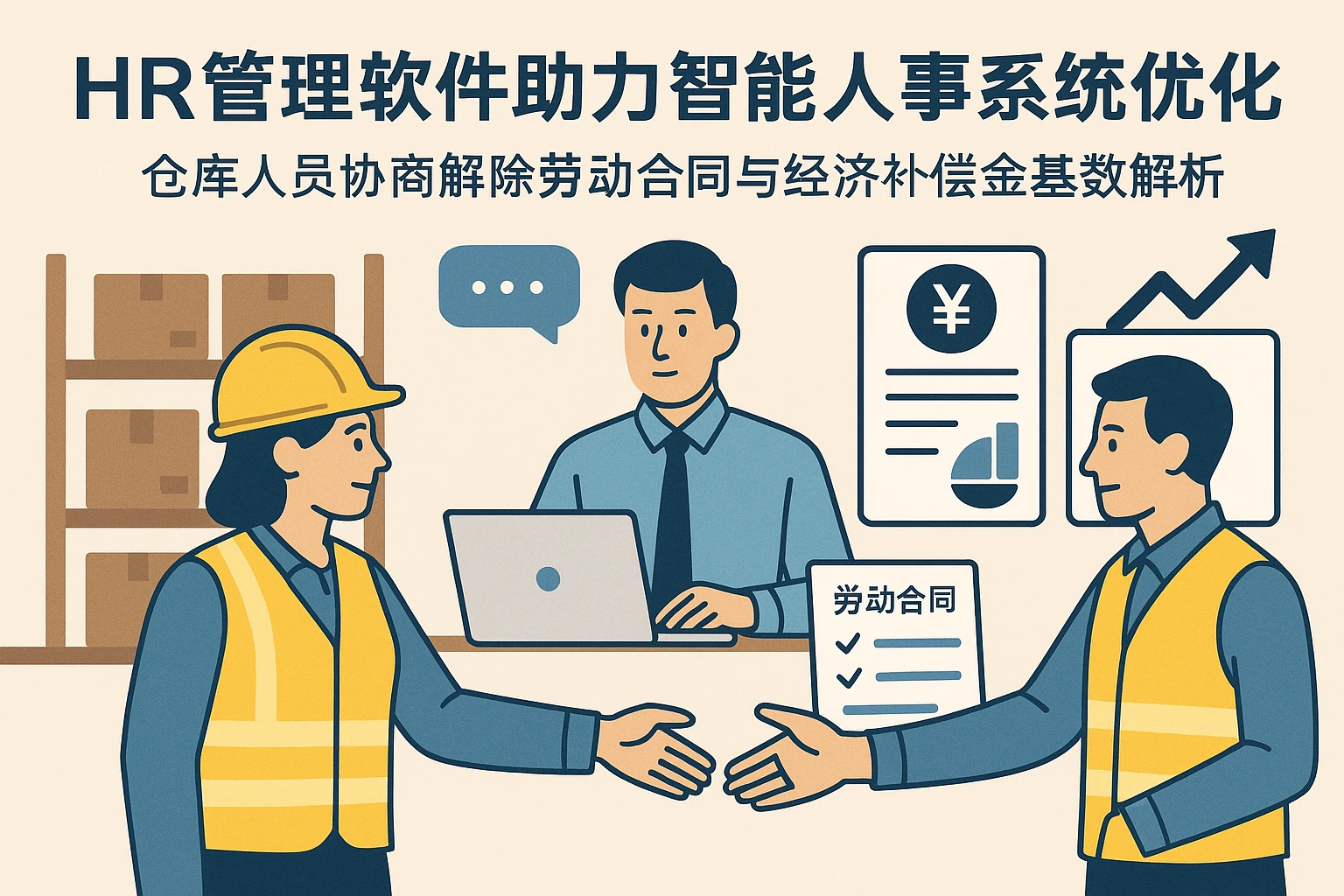 HR管理软件助力智能人事系统优化：仓库人员协商解除劳动合同与经济补偿金基数解析