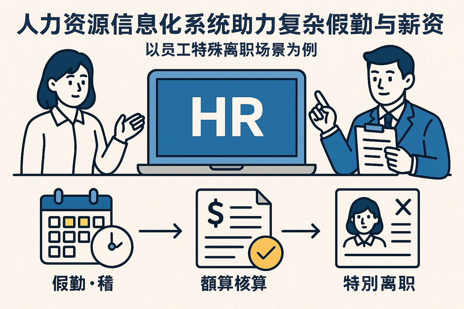 人力资源信息化系统助力复杂假勤与薪资核算——以员工特殊离职场景为例