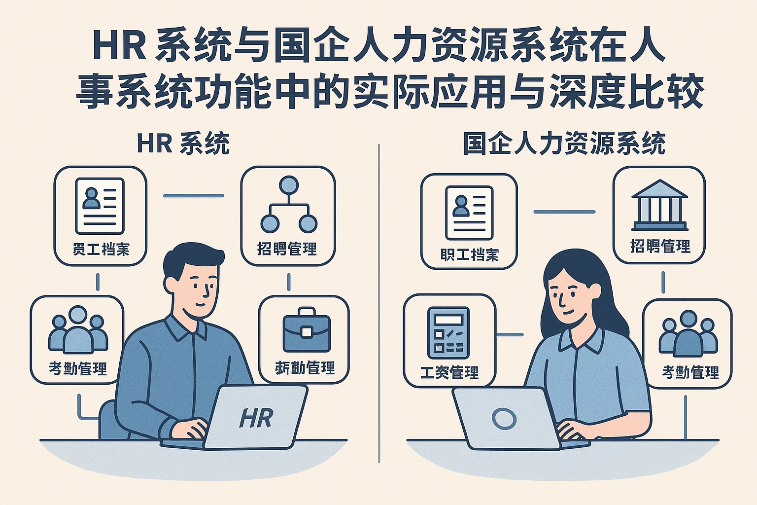 HR系统与国企人力资源系统在人事系统功能中的实际应用与深度比较