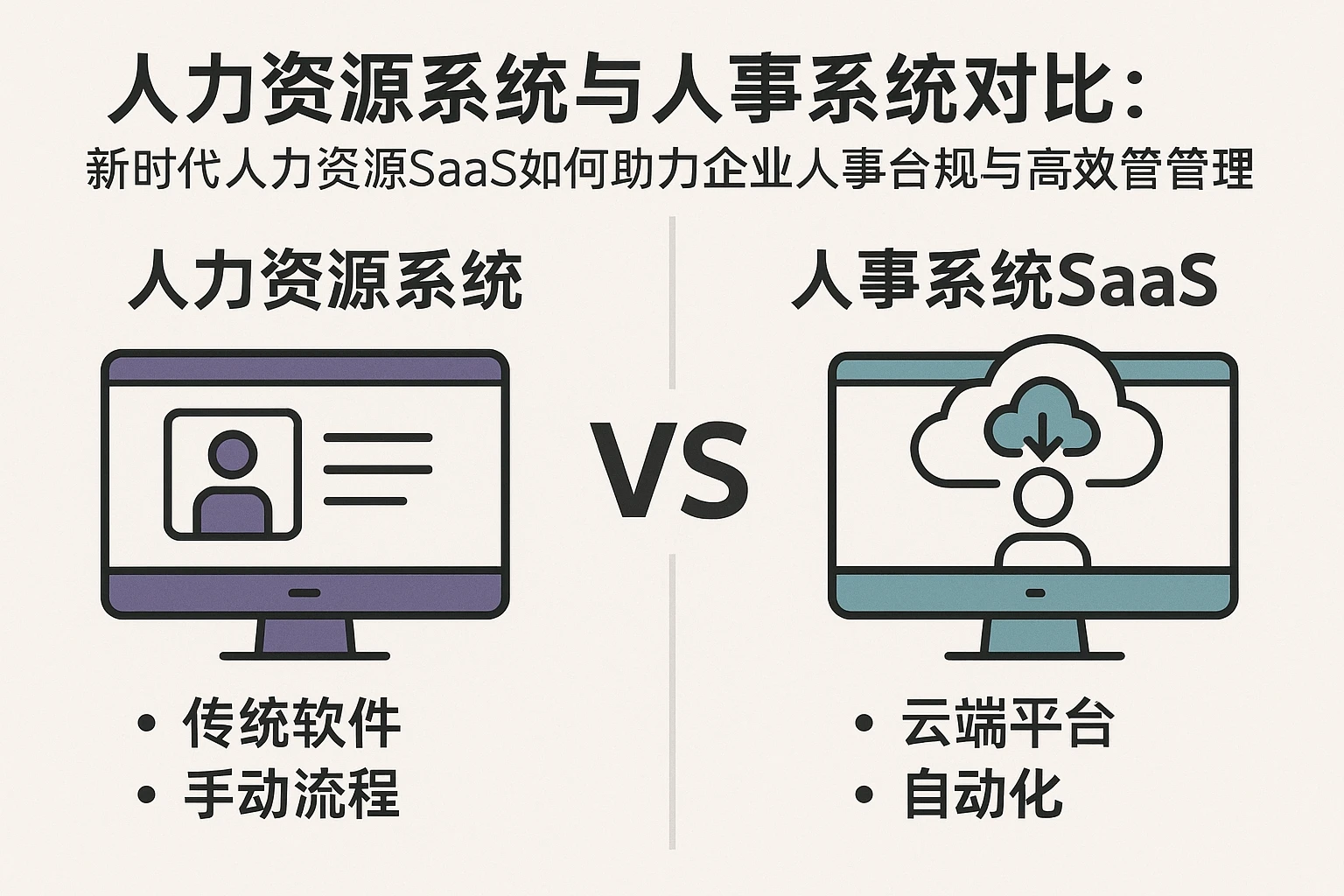 人力资源系统与人事系统对比：新时代人力资源SaaS如何助力企业人事合规与高效管理