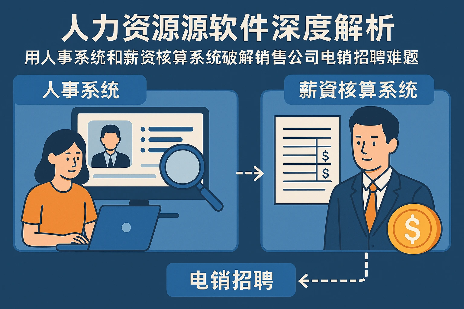 人力资源软件深度解析：用人事系统和薪资核算系统破解销售公司电销招聘难题
