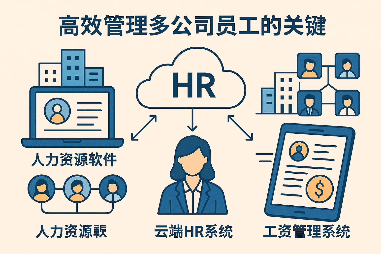 高效管理多公司员工的关键：人力资源软件、云端HR系统与工资管理系统