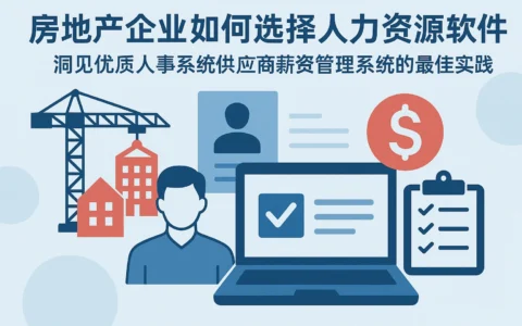 房地产企业如何选择人力资源软件——洞见优质人事系统供应商与薪资管理系统的最佳实践