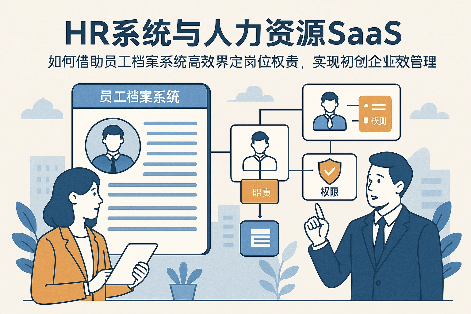 HR系统与人力资源SaaS：如何借助员工档案系统高效界定岗位权责，实现初创企业高效管理