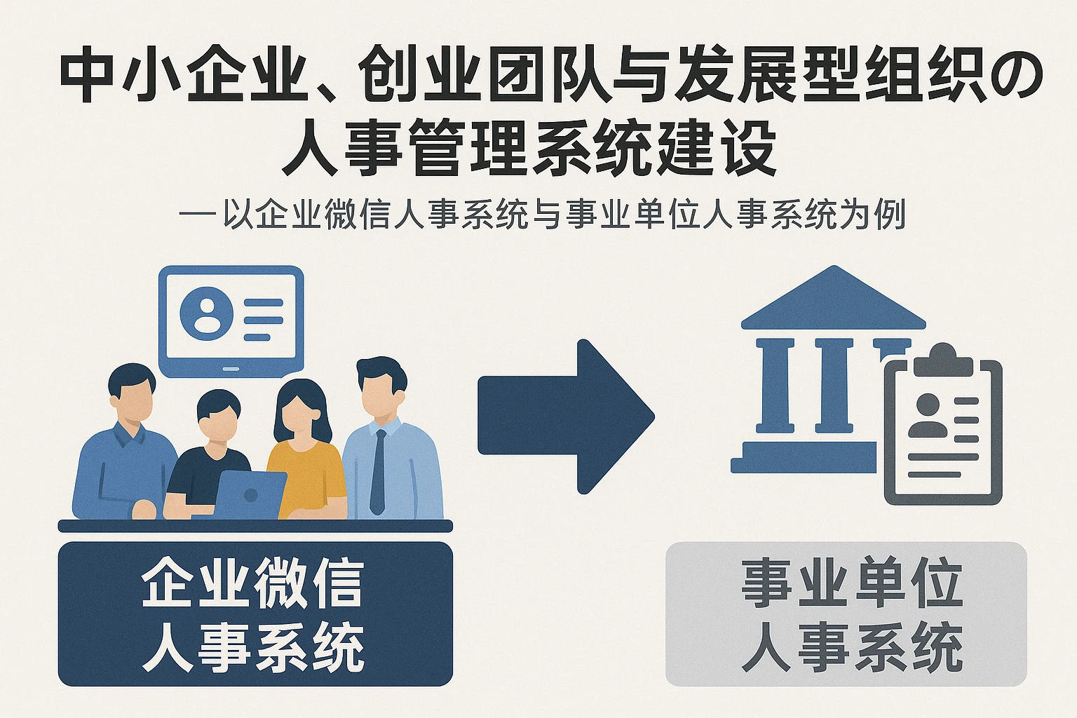 中小企业、创业团队与发展型组织的人事管理系统建设——以企业微信人事系统与事业单位人事系统为例