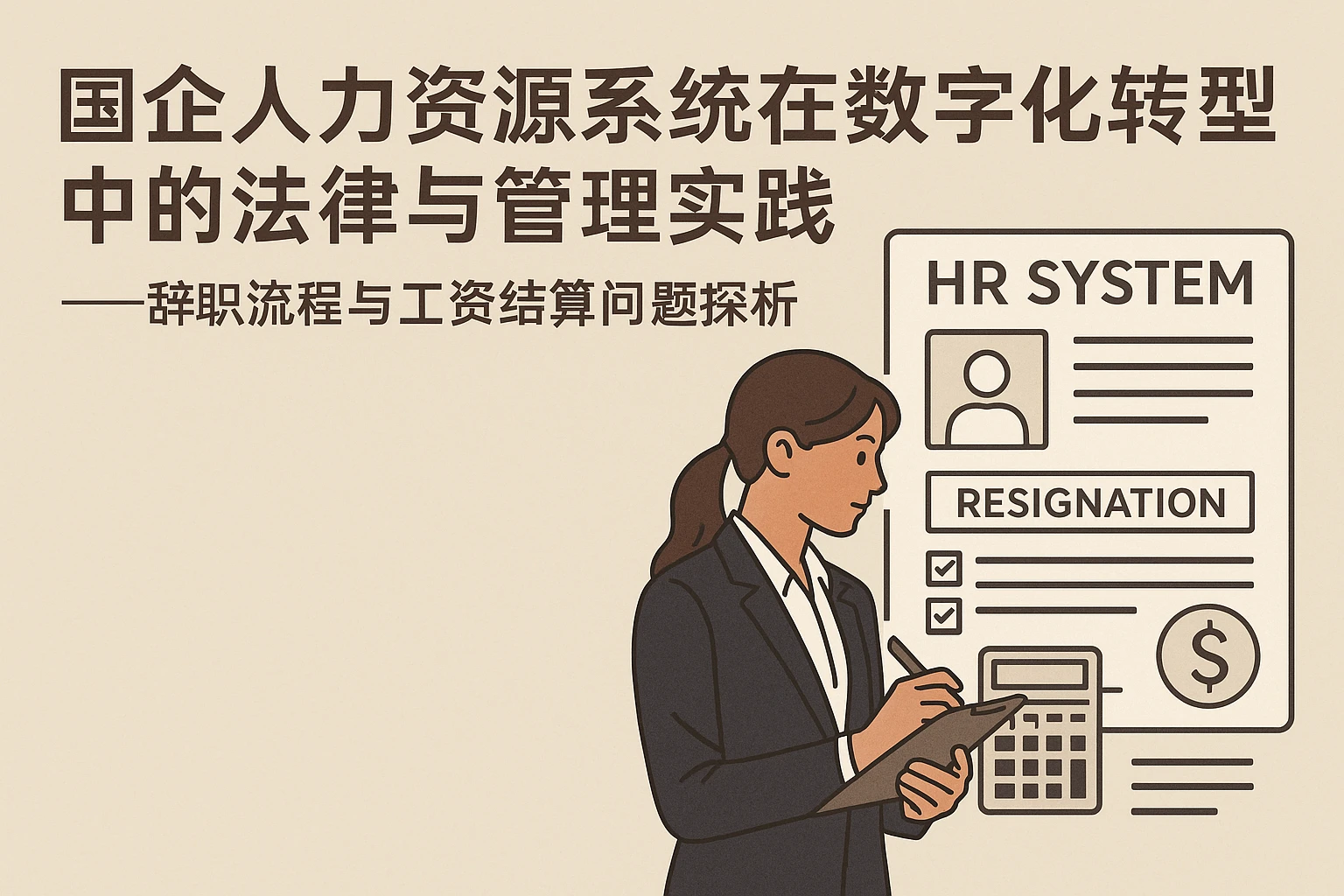 国企人力资源系统在数字化转型中的法律与管理实践——辞职流程与工资结算问题探析