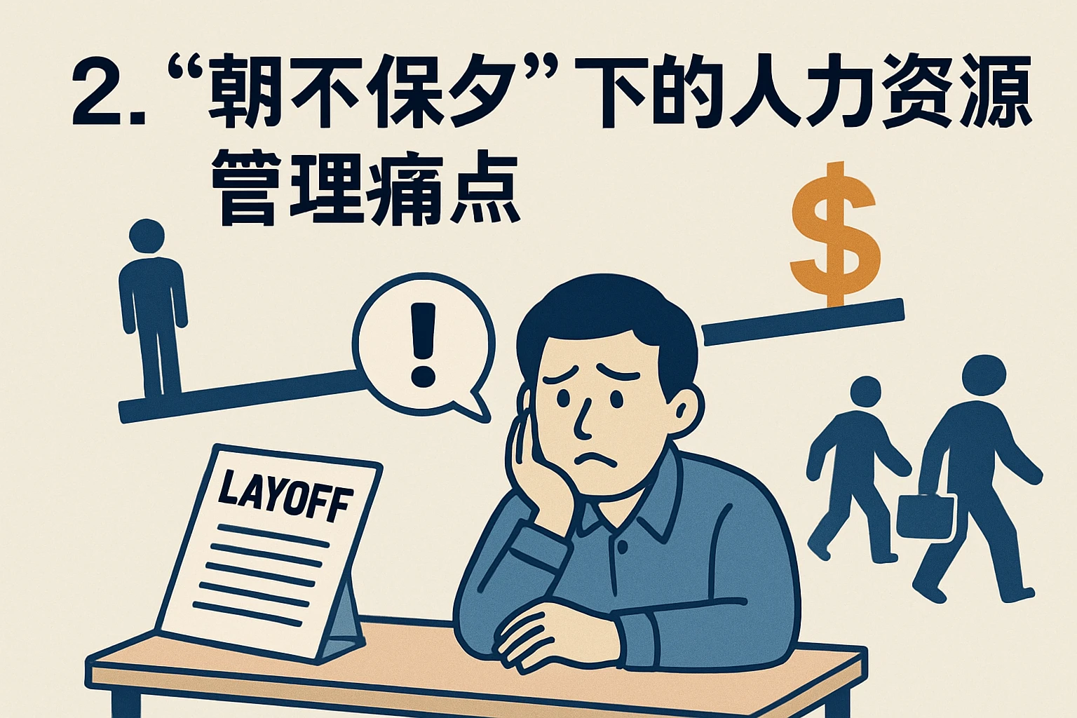 2. “朝不保夕”下的人力资源管理痛点
