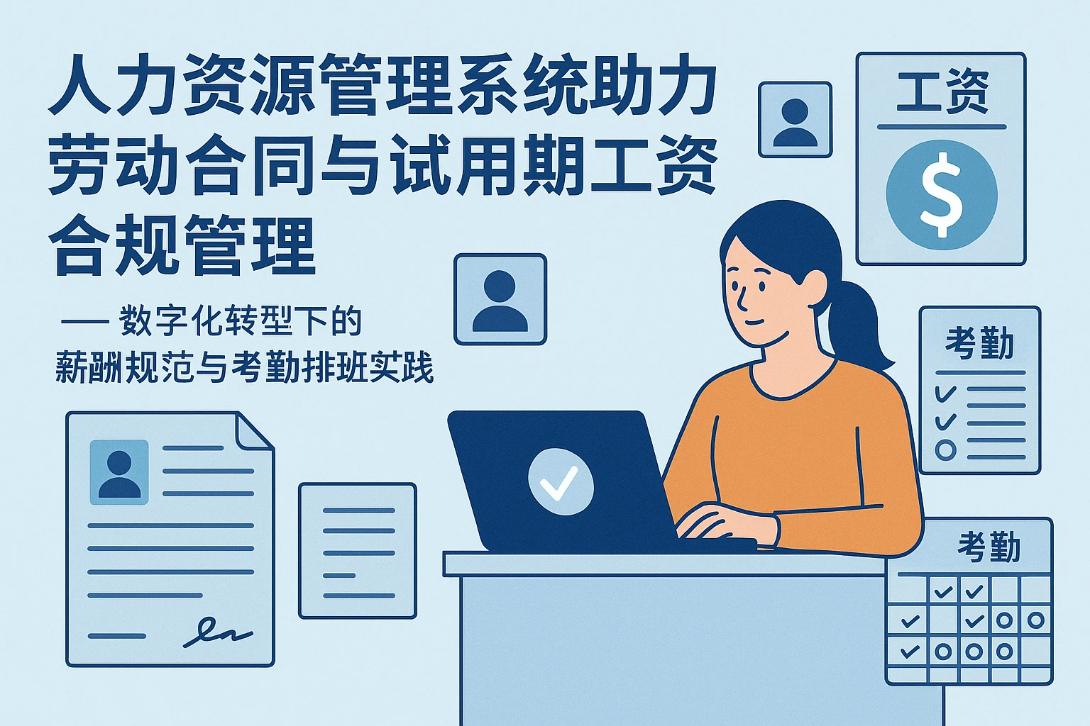 人力资源管理系统助力劳动合同与试用期工资合规管理 —— 数字化转型下的薪酬规范与考勤排班实践