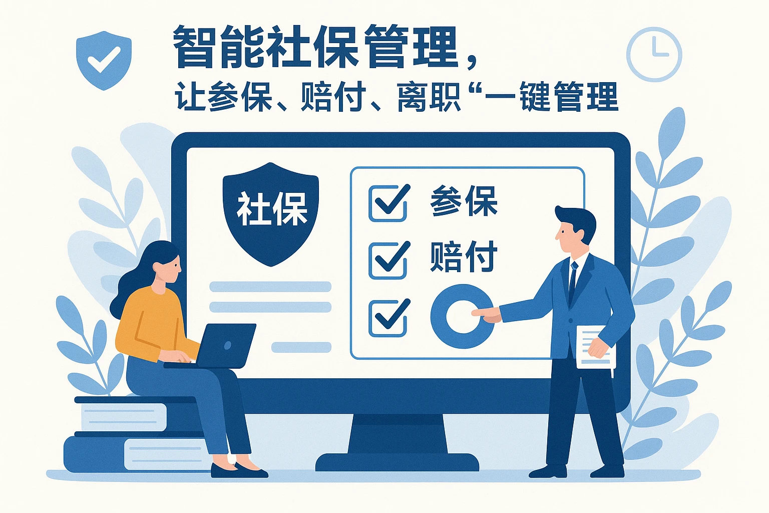 智能社保管理，让参保、赔付、离职“一键管理”