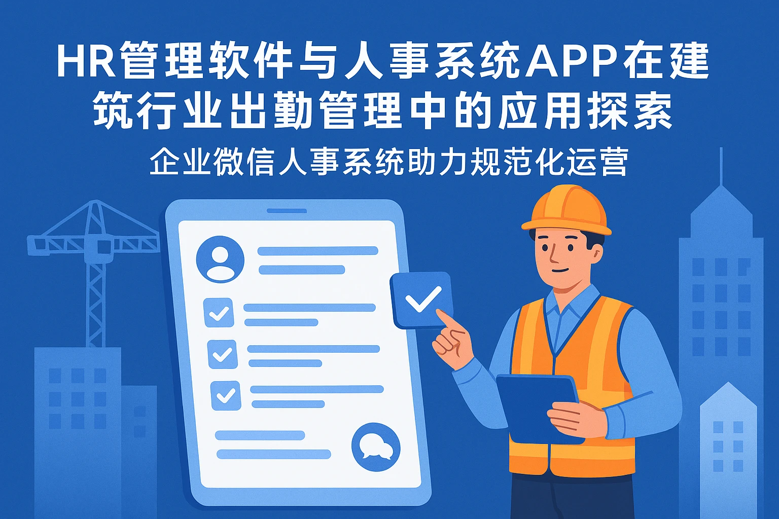 HR管理软件与人事系统APP在建筑行业出勤管理中的应用探索——企业微信人事系统助力规范化运营