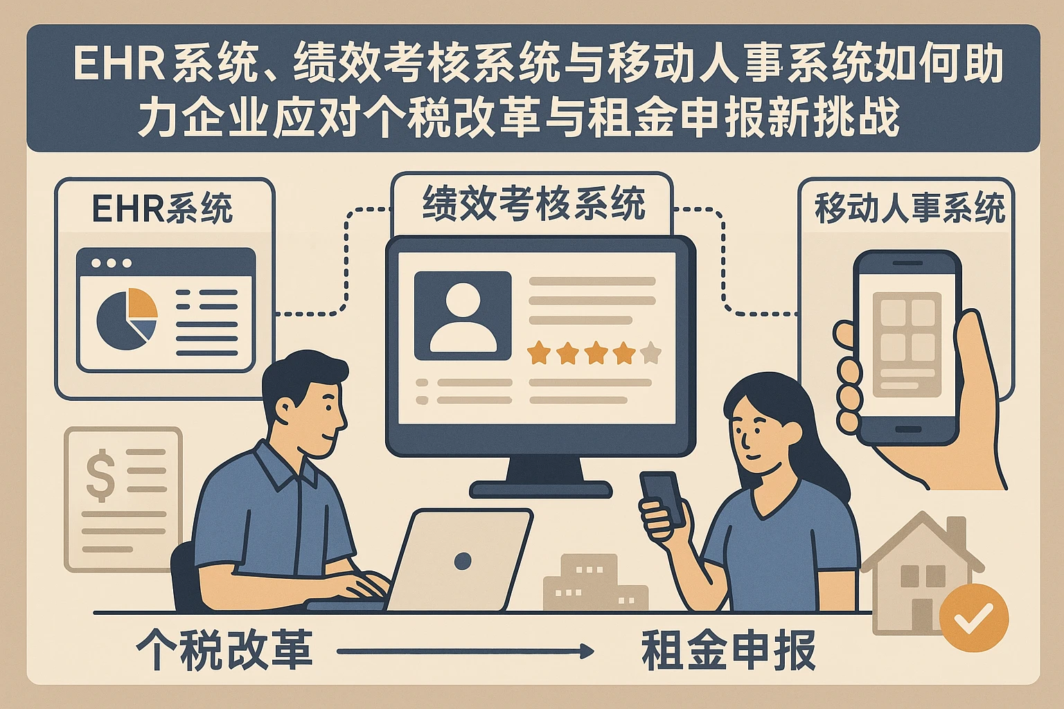 EHR系统、绩效考核系统与移动人事系统如何助力企业应对个税改革与租金申报新挑战