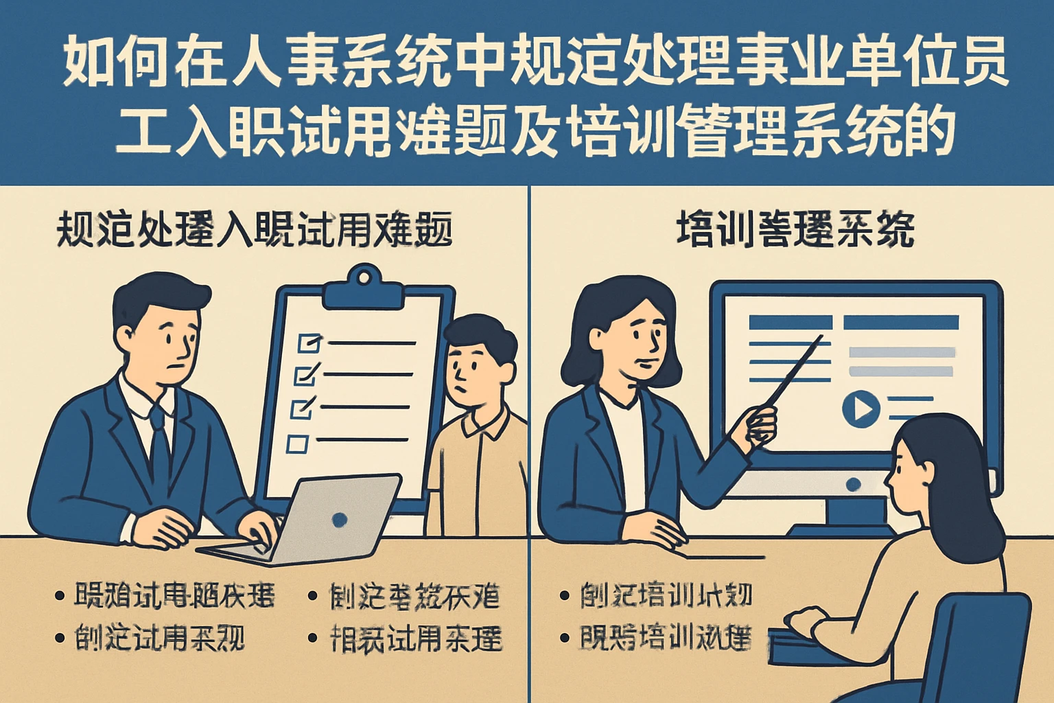 如何在人事系统中规范处理事业单位员工入职试用难题及培训管理系统的作用