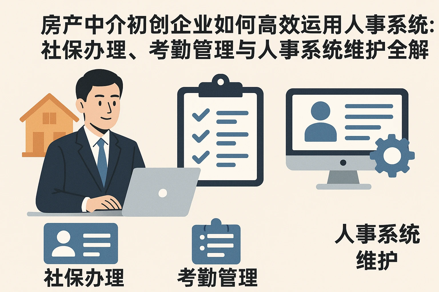 房产中介初创企业如何高效运用人事系统：社保办理、考勤管理与人事系统维护全解析