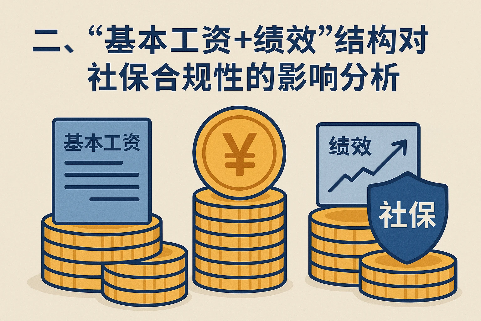 二、“基本工资+绩效”结构对社保合规性的影响分析