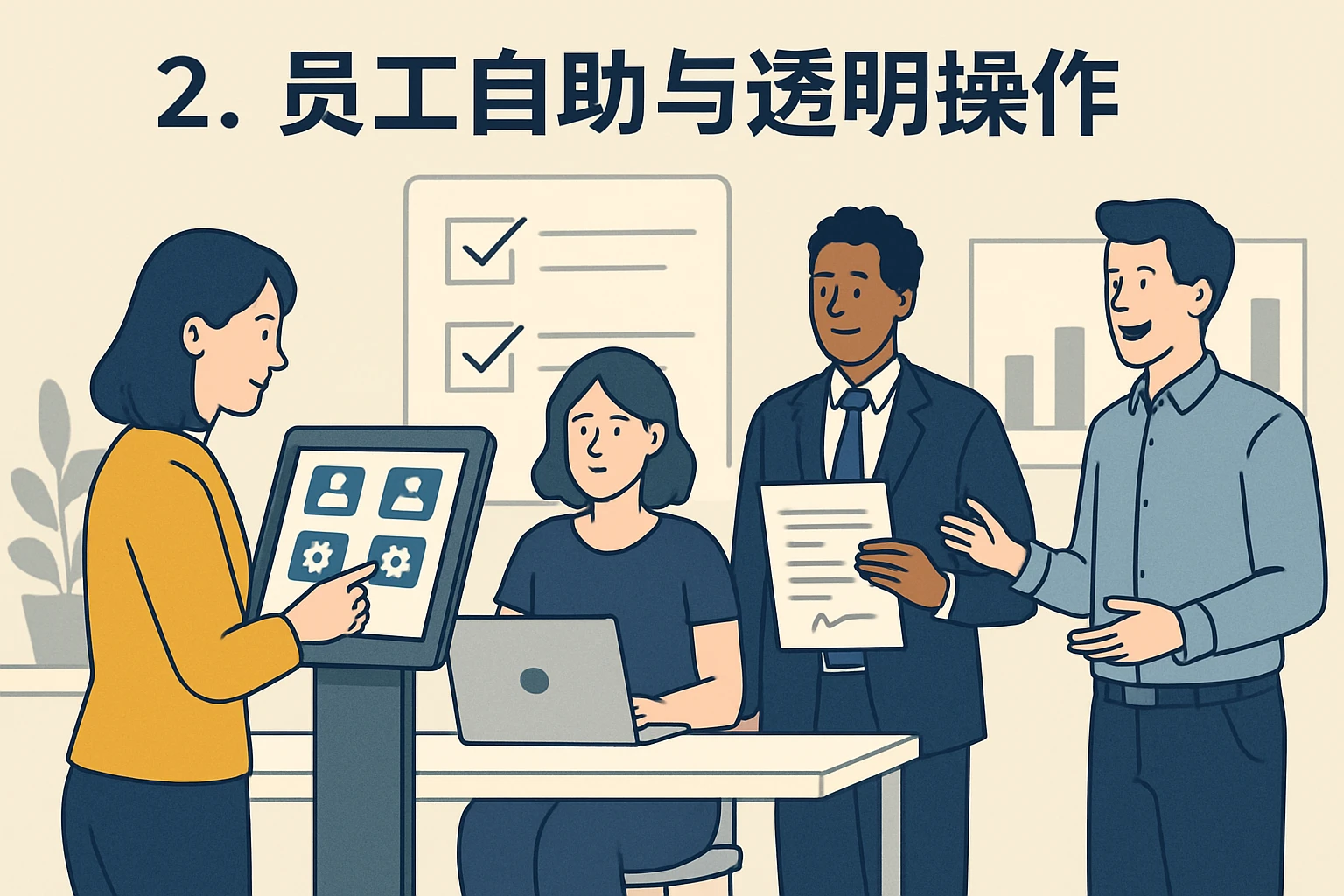 2. 员工自助与透明操作
