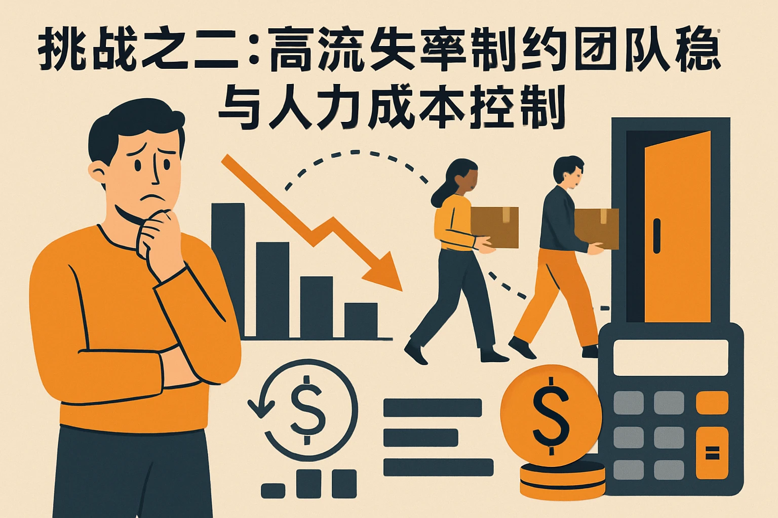 挑战之二：高流失率制约团队稳定与人力成本控制