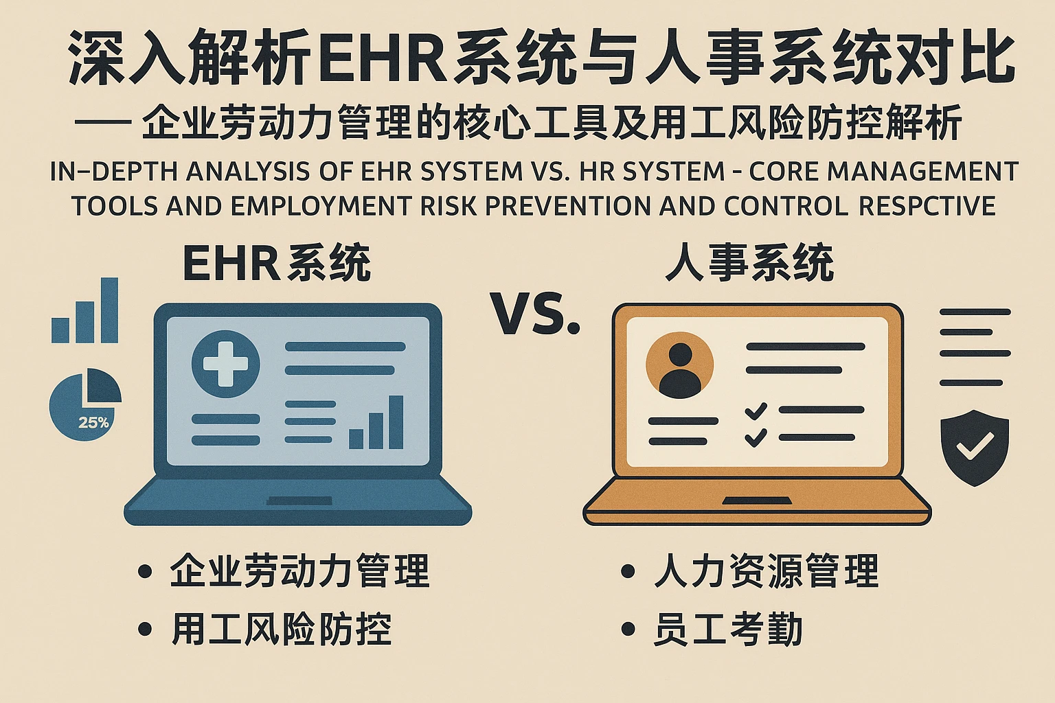 深入解析EHR系统与人事系统对比——企业劳动力管理的核心工具及用工风险防控解析