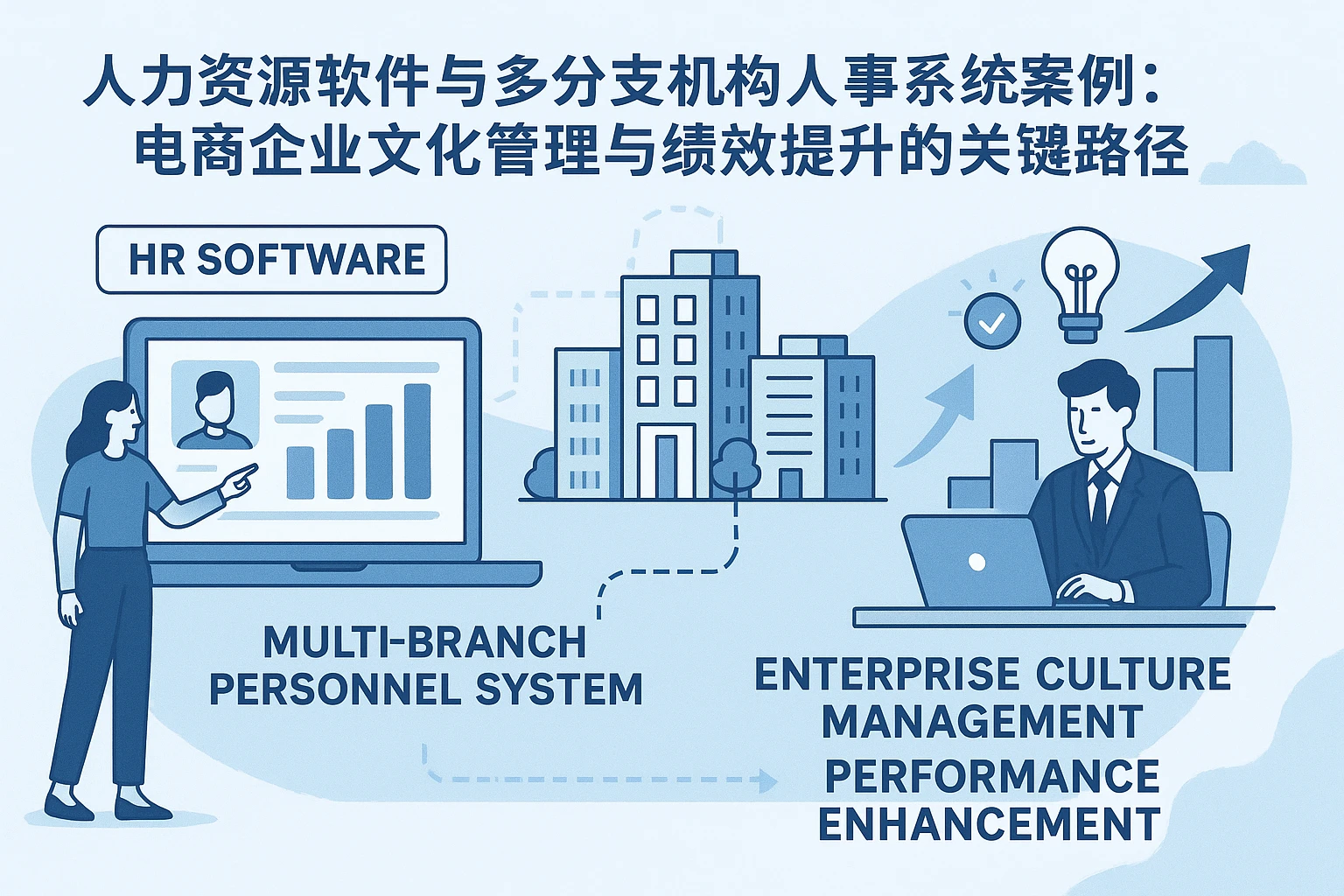 人力资源软件与多分支机构人事系统案例：电商企业文化管理与绩效提升的关键路径