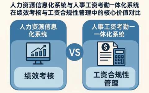 人力资源信息化系统与人事工资考勤一体化系统在绩效考核与工资合规性管理中的核心价值对比