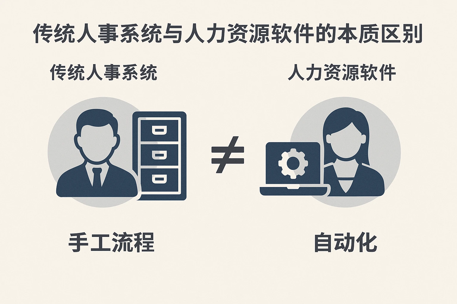 传统人事系统与人力资源软件的本质区别