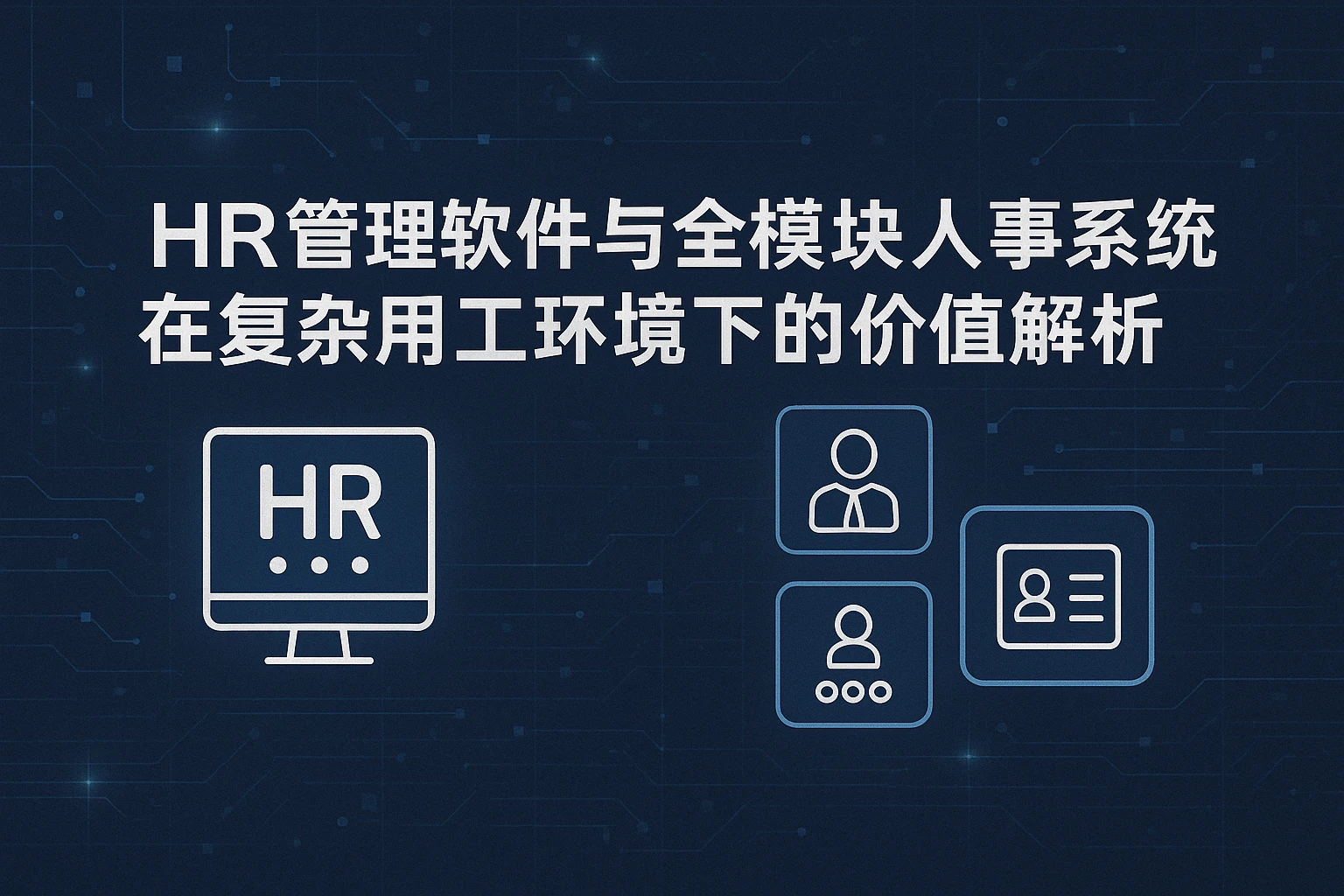HR管理软件与全模块人事系统在复杂用工环境下的价值解析