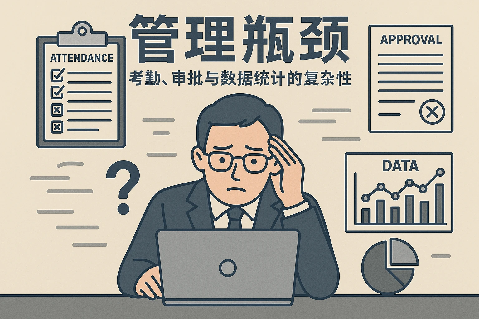 管理瓶颈：考勤、审批与数据统计的复杂性