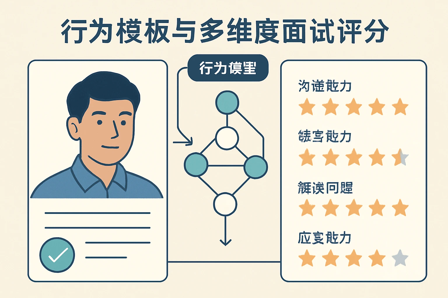 行为模板与多维度面试评分
