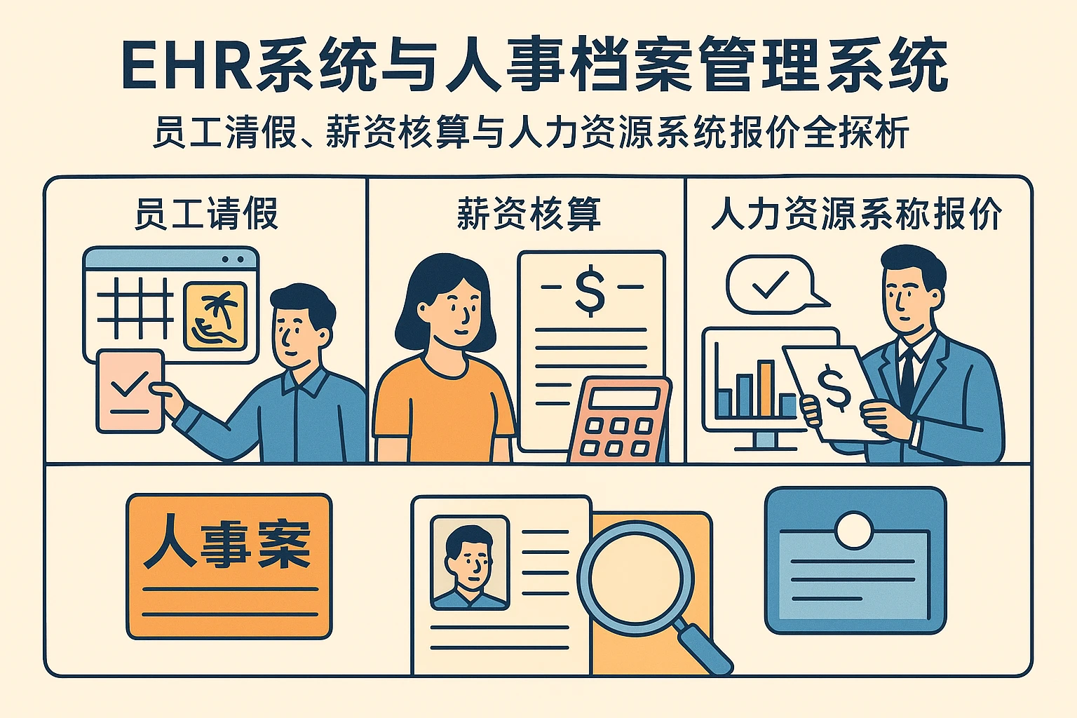 深入解析ehr系统与人事档案管理系统：员工请假、薪资核算与人力资源系统报价全探析