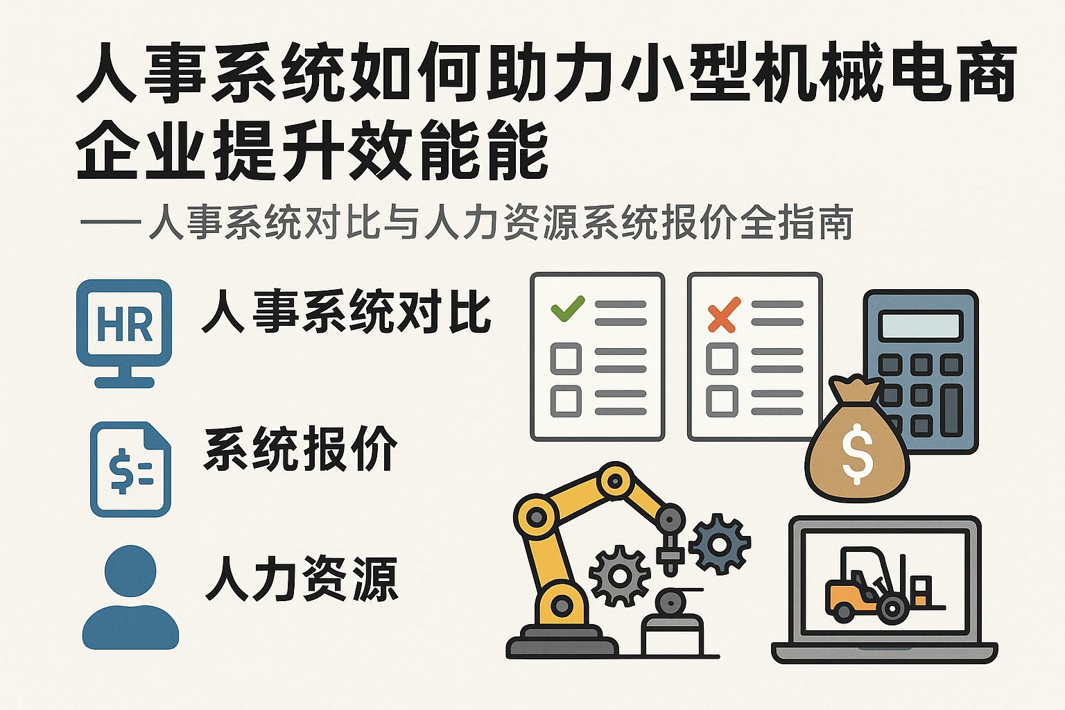 人事系统如何助力小型机械电商企业提升效能——人事系统对比与人力资源系统报价全指南