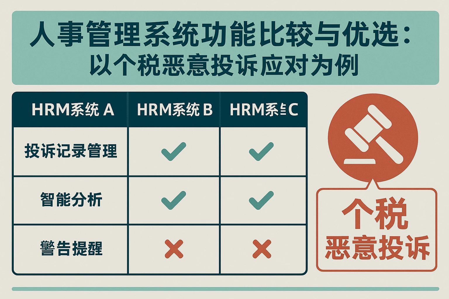 人事管理系统功能比较与优选：以个税恶意投诉应对为例