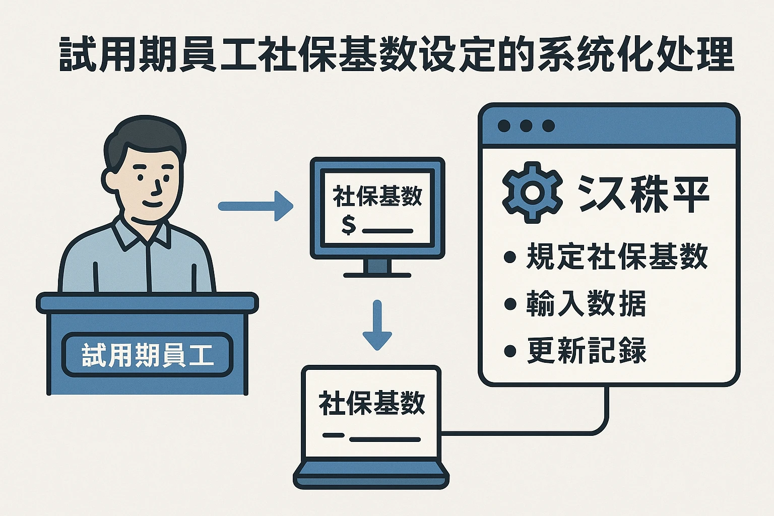 试用期员工社保基数设定的系统化处理