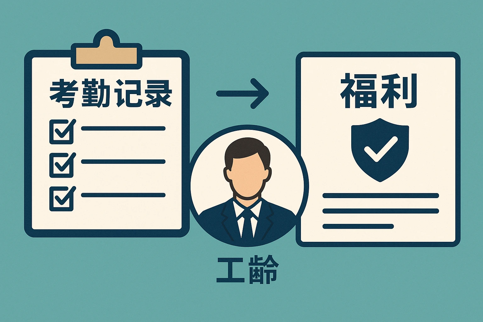 考勤记录与工龄、福利衔接