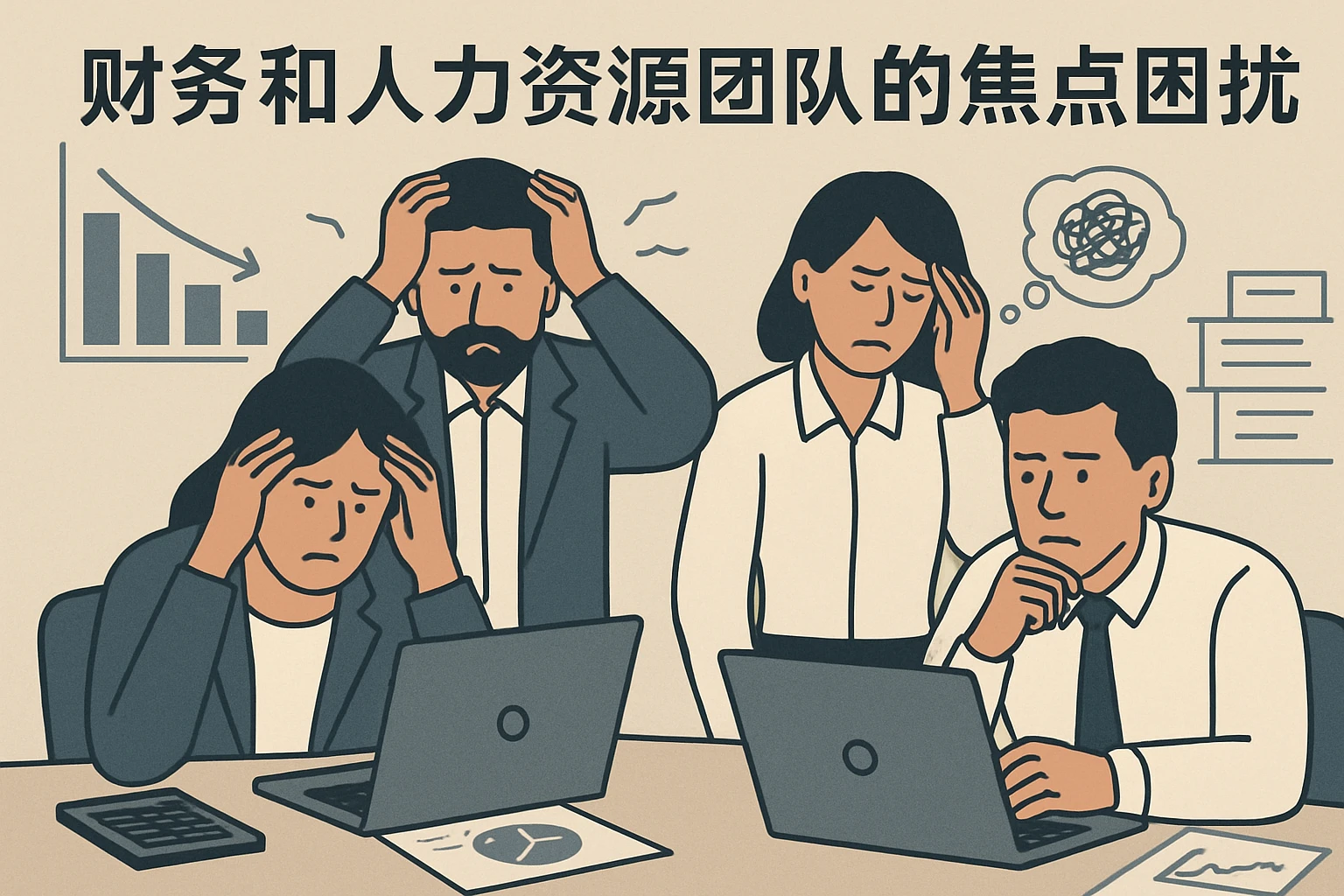 财务和人力资源团队的焦点困扰