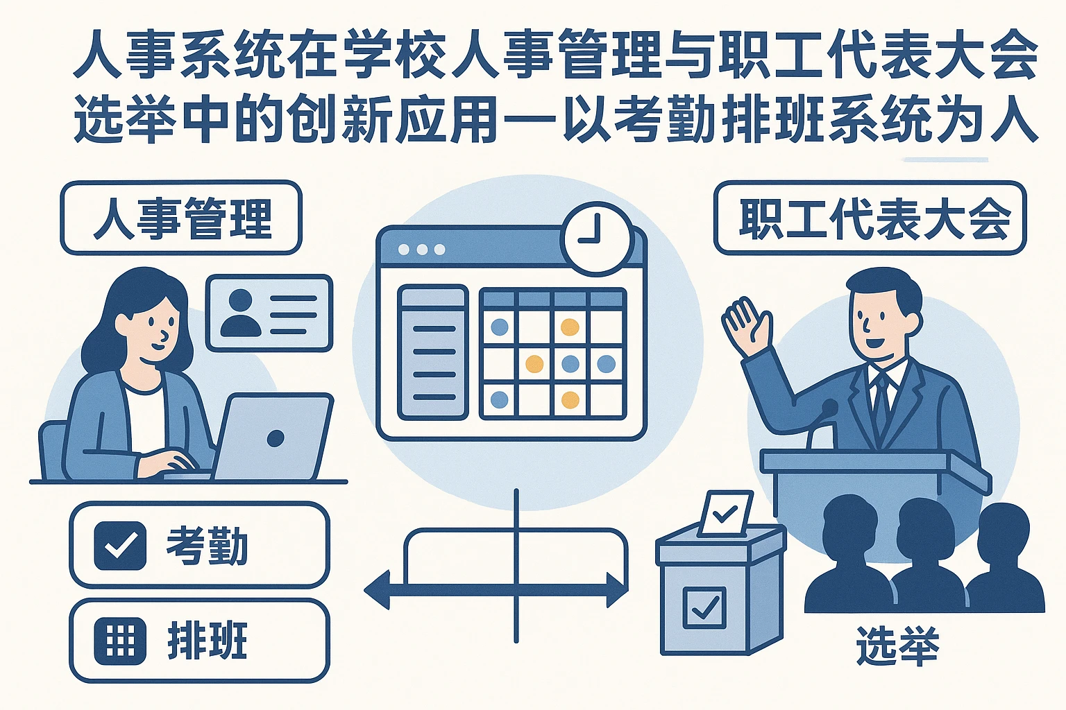 人事系统在学校人事管理与职工代表大会选举中的创新应用——以考勤排班系统为切入点