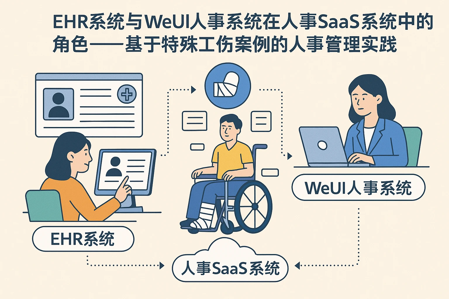 ehr系统与微信人事系统在人事SaaS系统中的角色——基于特殊工伤案例的人事管理实践