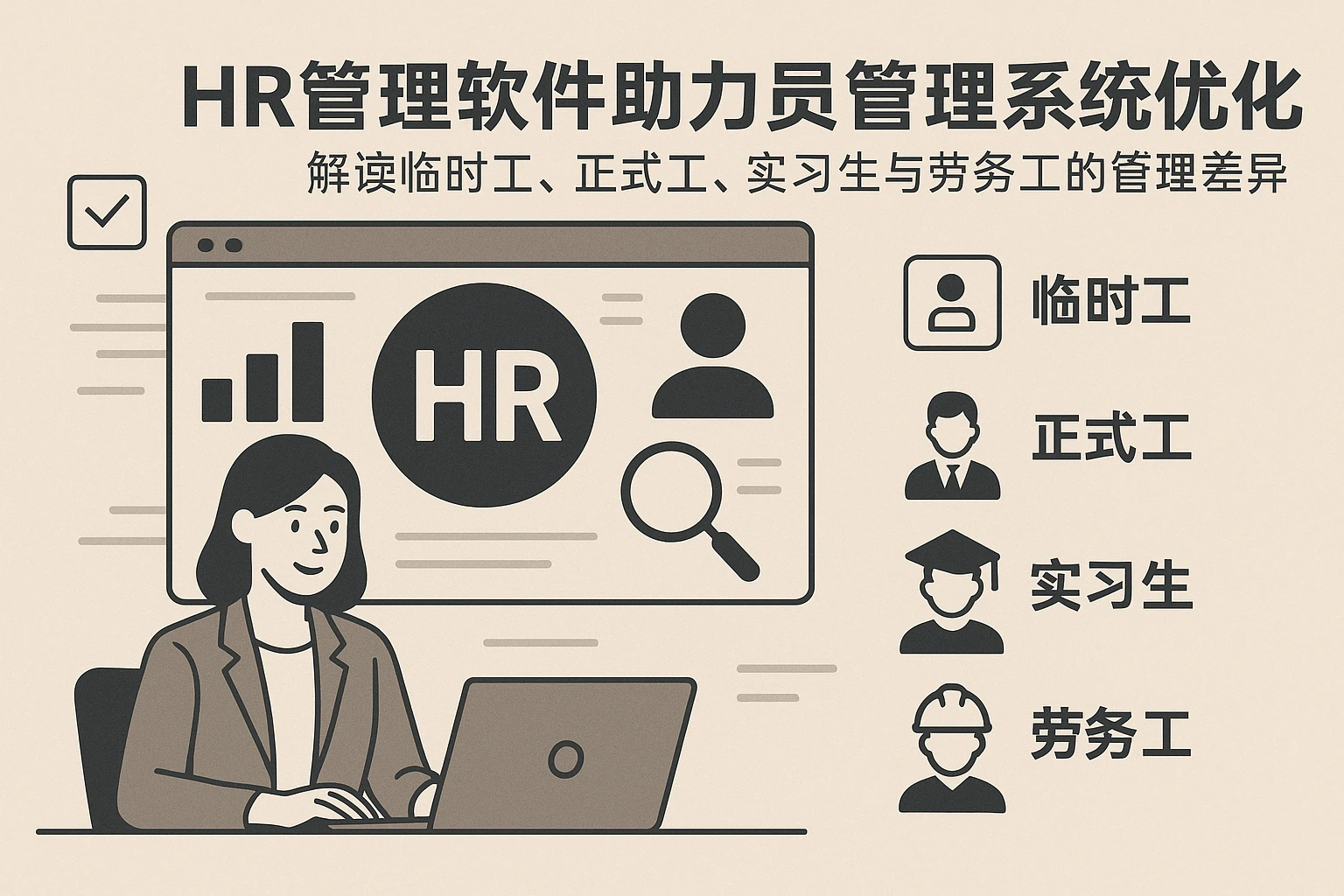 HR管理软件助力员工管理系统优化：解读临时工、正式工、实习生与劳务工的管理差异