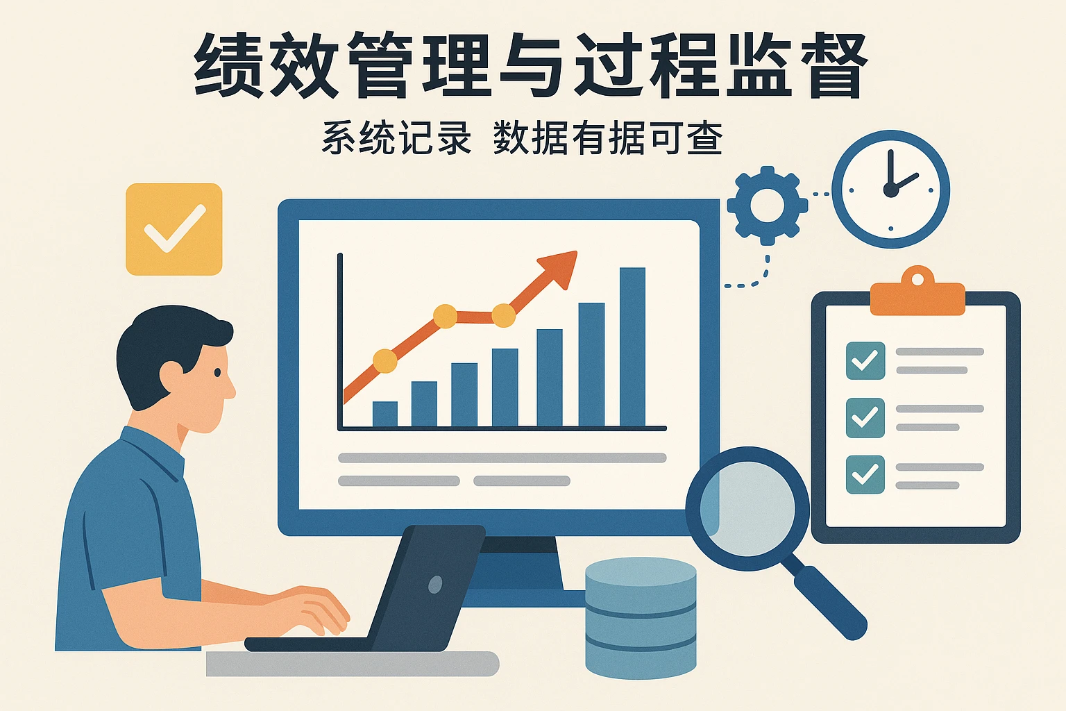 2. 绩效管理与过程监督：系统记录，数据有据可查