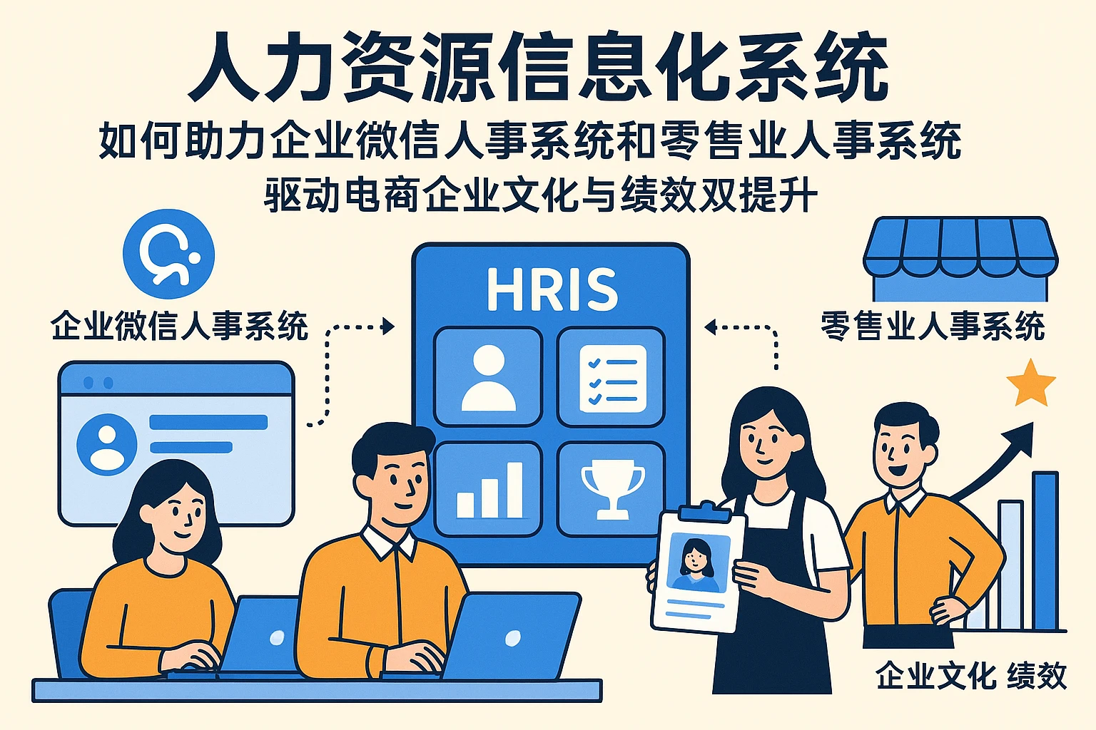 人力资源信息化系统如何助力企业微信人事系统和零售业人事系统，驱动电商企业文化与绩效双提升