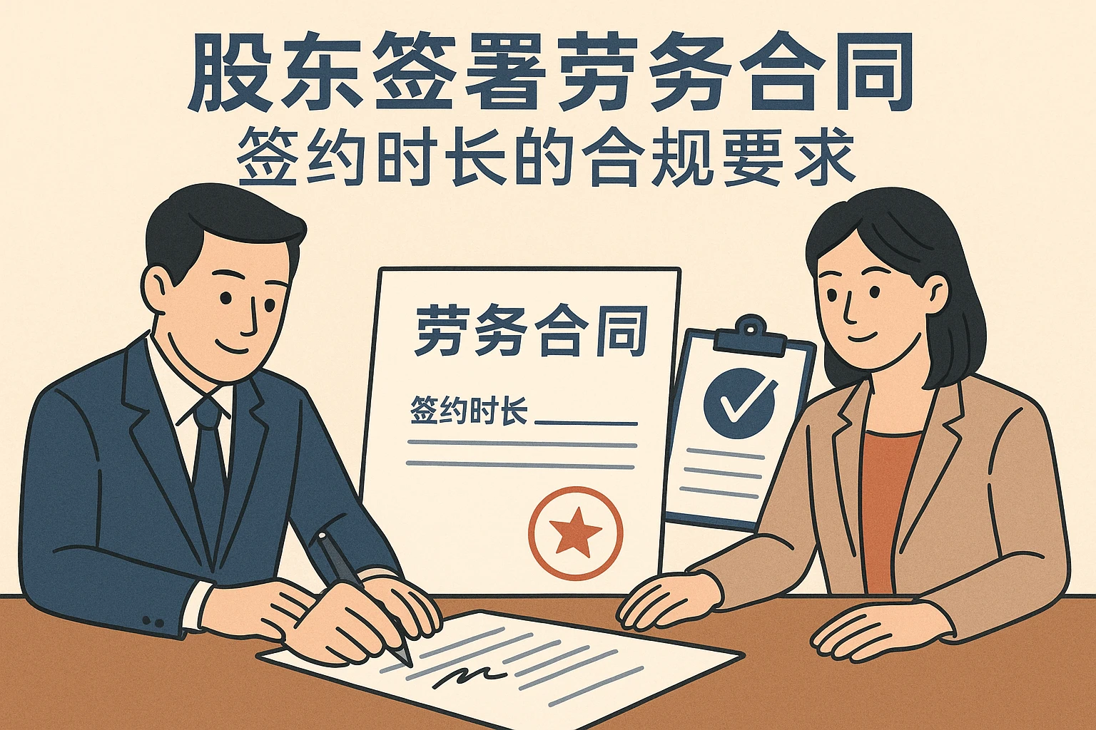 股东签署劳务合同，签约时长的合规要求