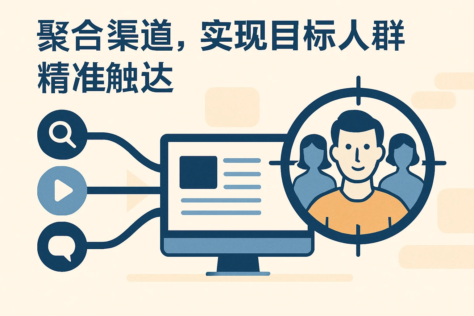 聚合渠道，实现目标人群精准触达