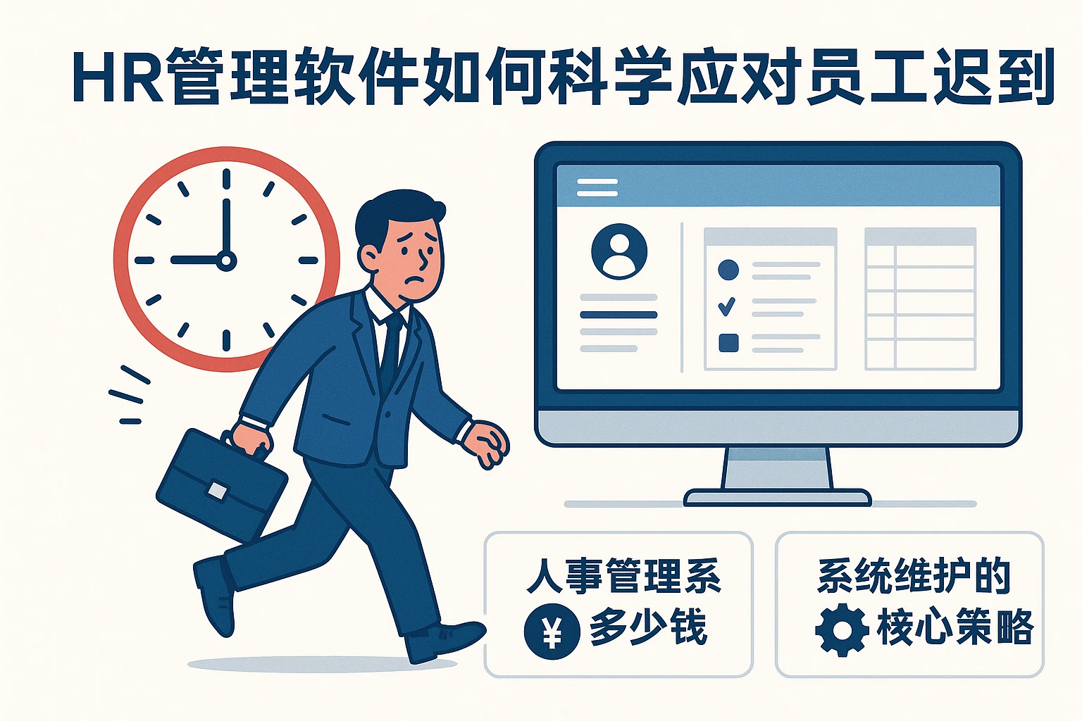 HR管理软件如何科学应对员工迟到：人事管理系统多少钱与系统维护的核心策略
