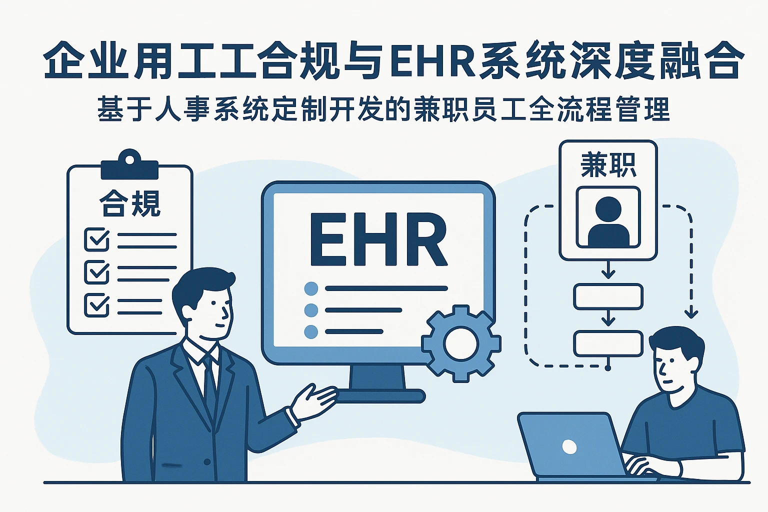 企业用工合规与EHR系统深度融合：基于人事系统定制开发的兼职员工全流程管理