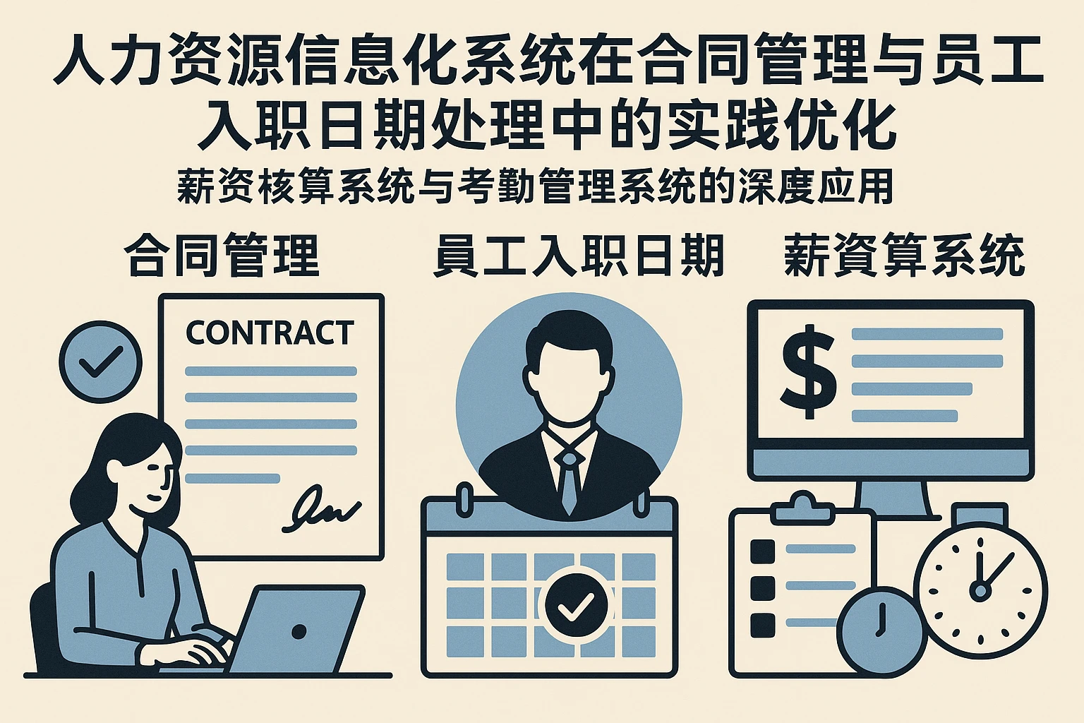 人力资源信息化系统在合同管理与员工入职日期处理中的实践优化——薪资核算系统与考勤管理系统的深度应用