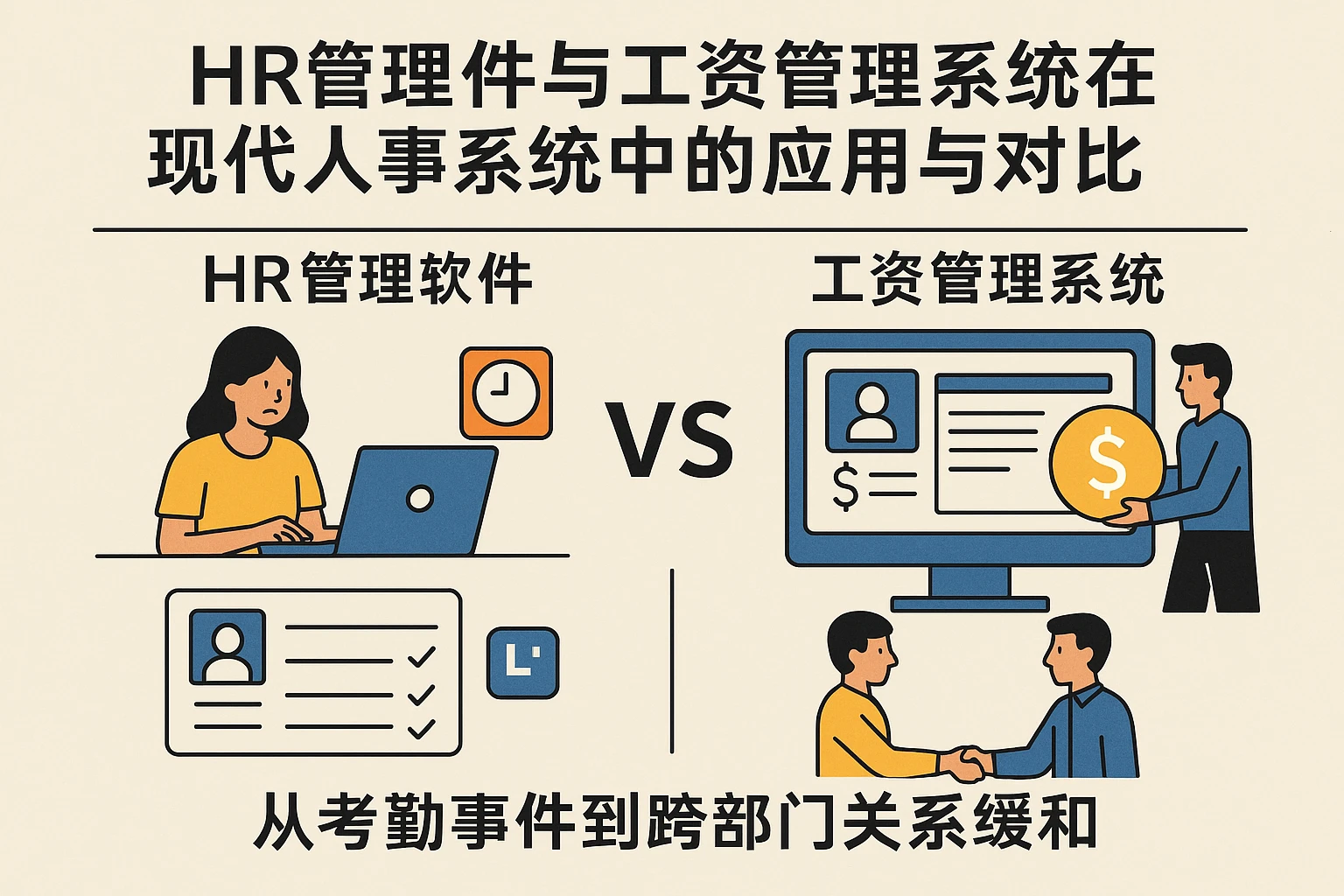HR管理软件与工资管理系统在现代人事系统中的应用与对比 —— 从考勤事件到跨部门关系缓和