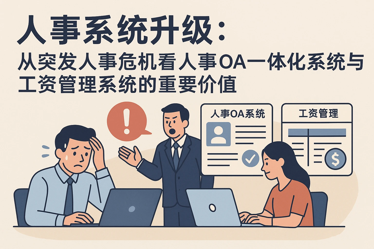 人事系统升级：从突发人事危机看人事OA一体化系统与工资管理系统的重要价值