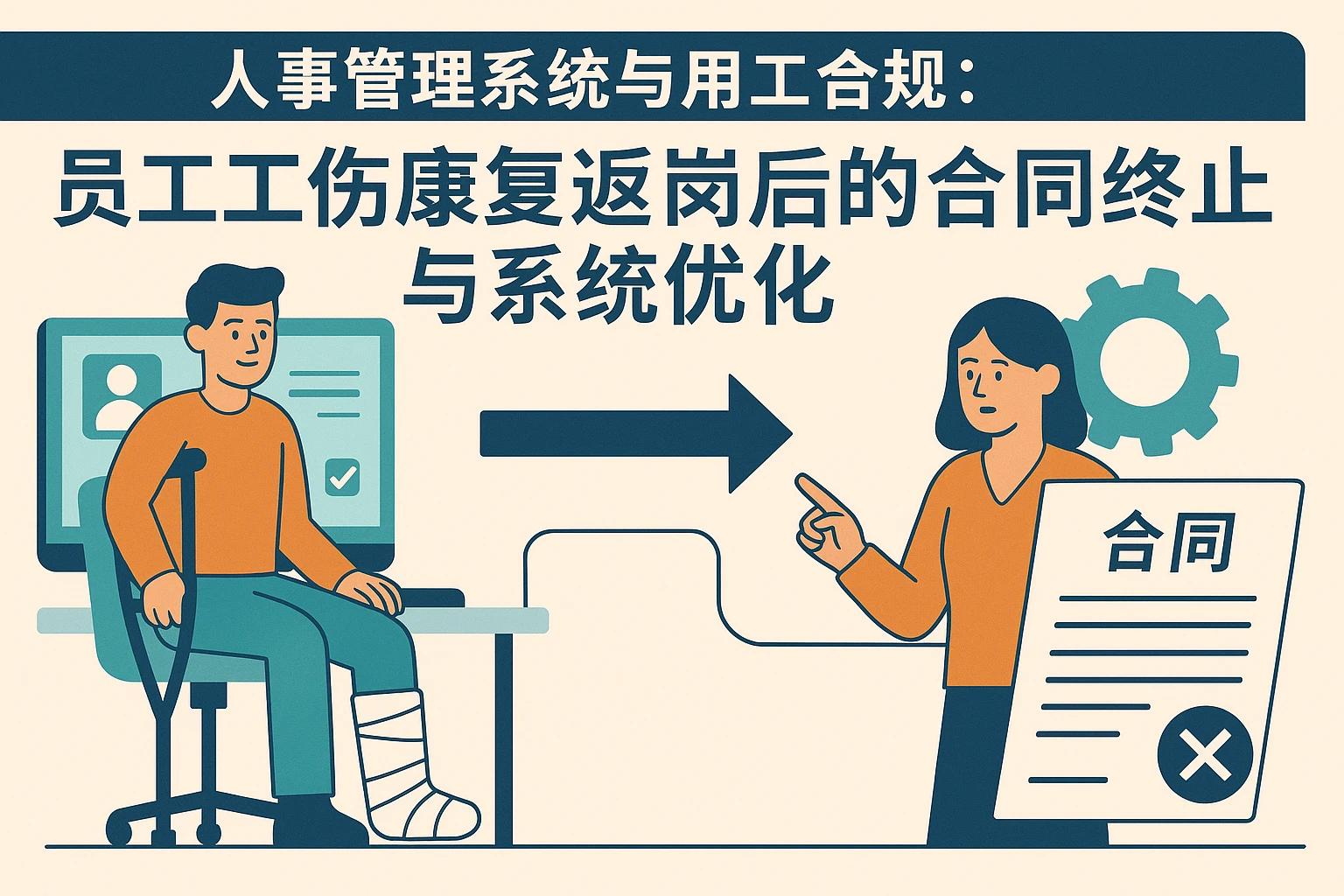 人事管理系统与用工合规：员工工伤康复返岗后的合同终止与系统优化