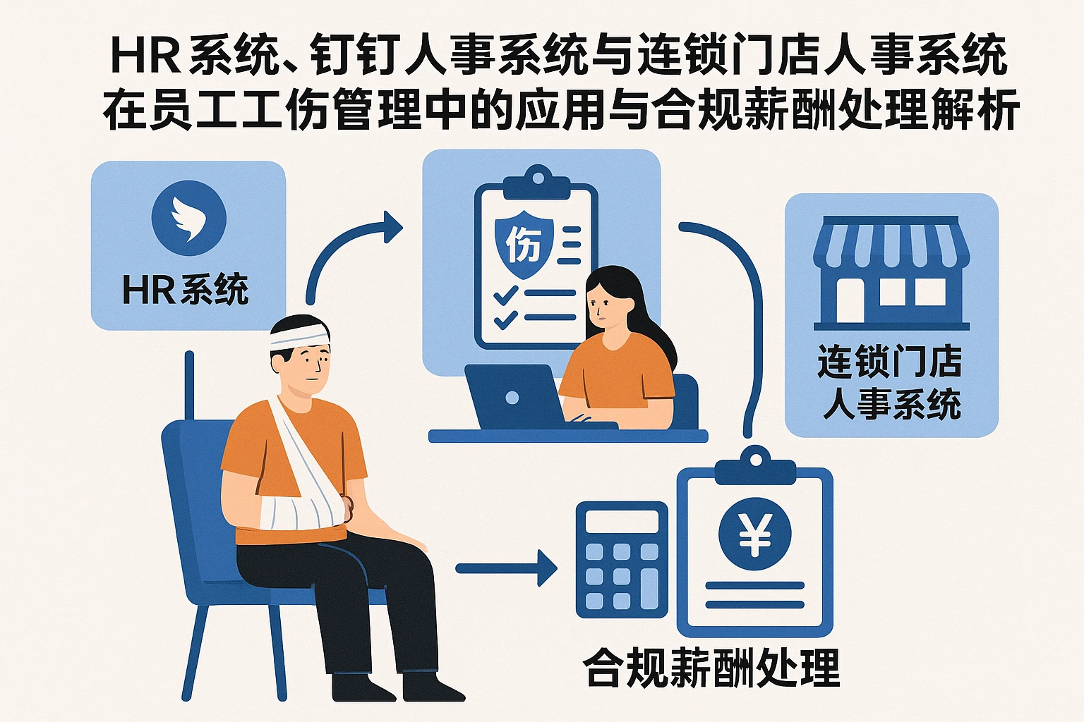 HR系统、钉钉人事系统与连锁门店人事系统在员工工伤管理中的应用与合规薪酬处理解析