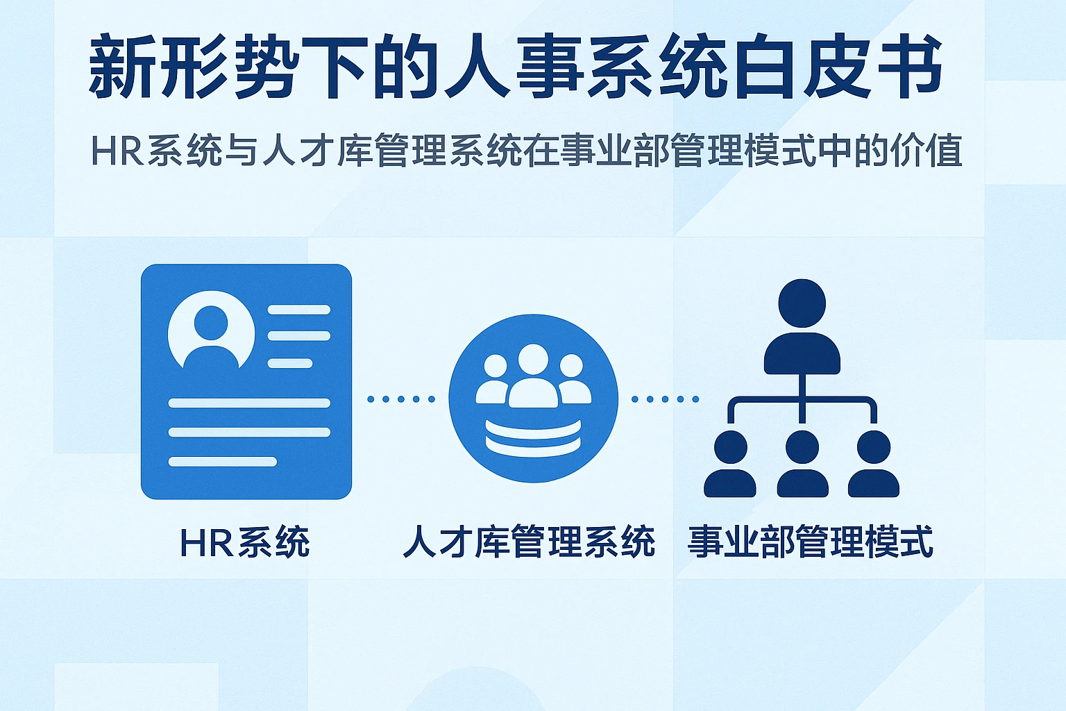 新形势下的人事系统白皮书：HR系统与人才库管理系统在事业部管理模式中的价值