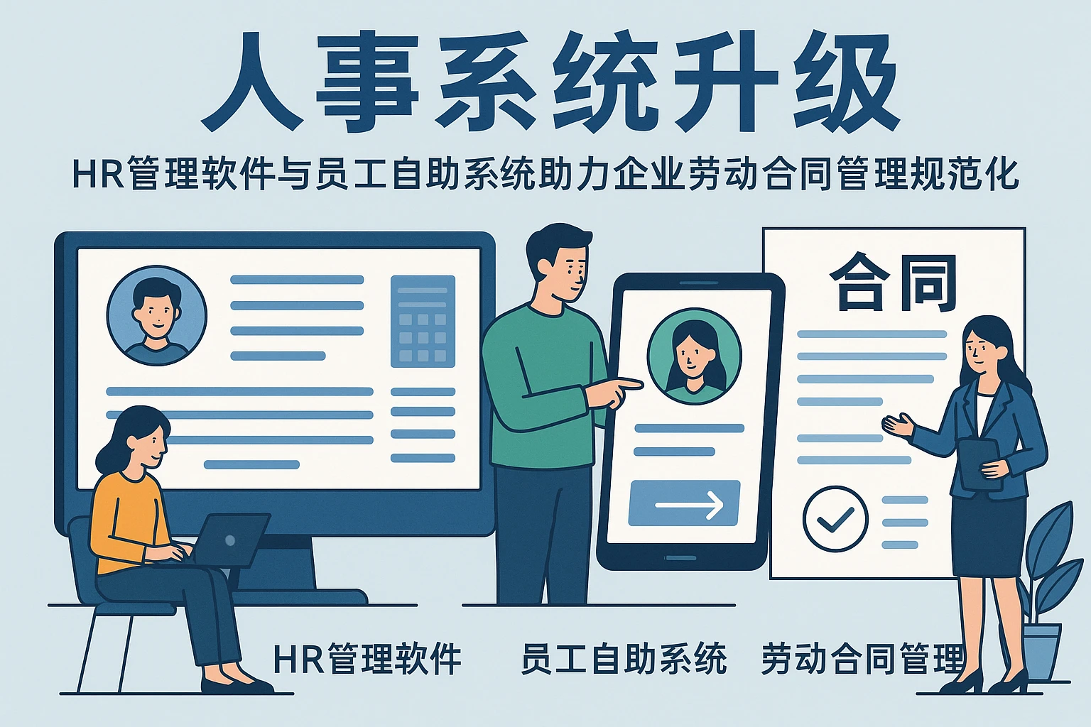人事系统升级：HR管理软件与员工自助系统助力企业劳动合同管理规范化
